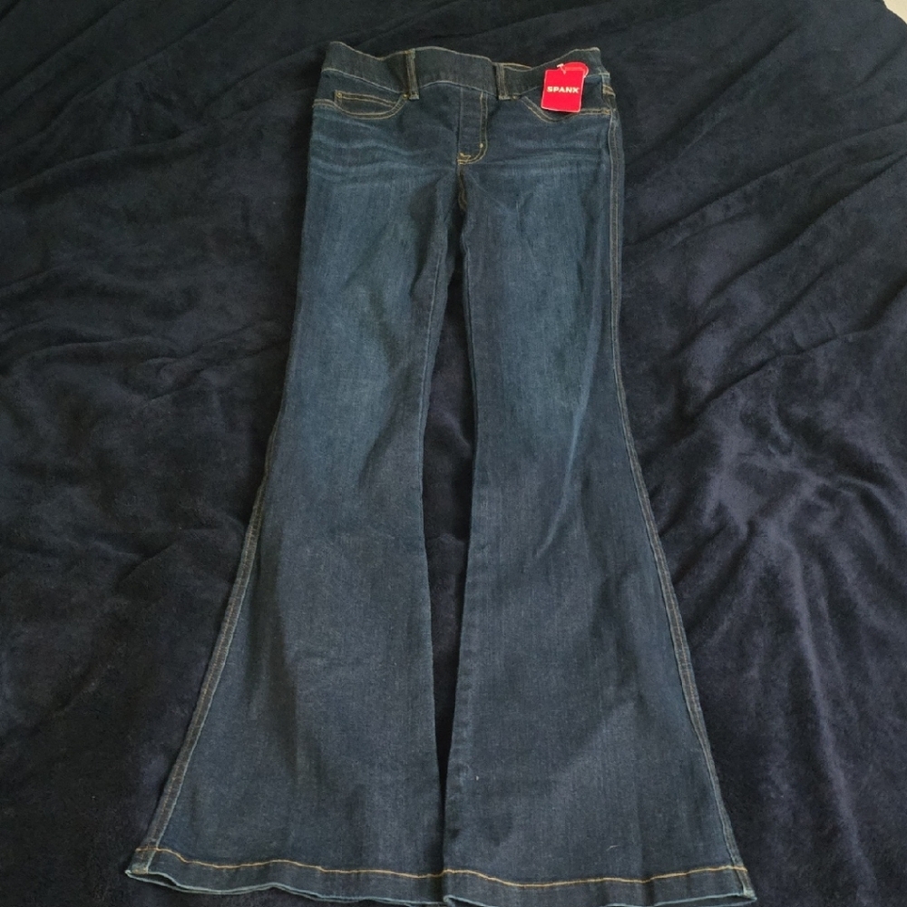 SPANX Dark Blue Flare Jeans NWT XS EUR Sz 32 UK 6